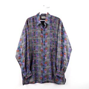 Vintage 90s Streetwear Silk Button Shirt